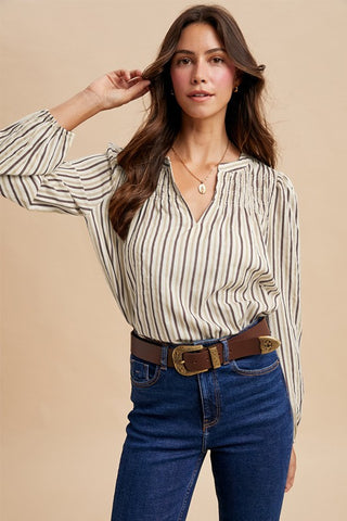 Cause A Scene Striped Blouse