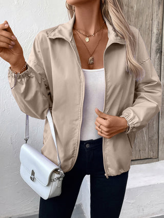 PREORDER Pocketed Zip Up Long Sleeve Jacket 4 colors