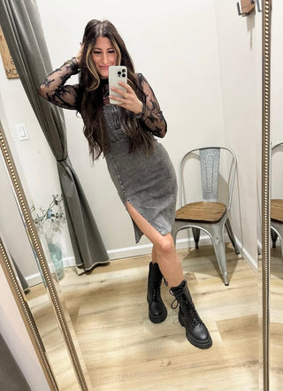 Mesh Mock Neck Overlay Layering Tops 4 Colors