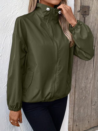 PREORDER Pocketed Zip Up Long Sleeve Jacket 4 colors