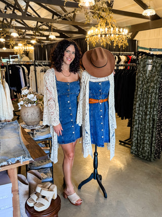 I’m Shining Button Denim Dress