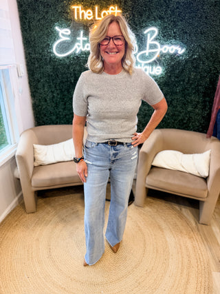 Story Of My Life Short Sleeve Sweater 2 Colors