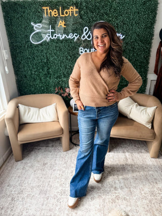 In The Moment Surplice Sweater