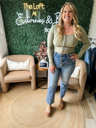 Risen Jeans Tara Button Fly Straight