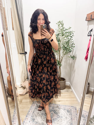 Until Then Shirred Dress