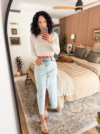 Risen Charity Denim Maxi Skirt