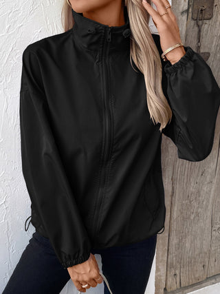 PREORDER Pocketed Zip Up Long Sleeve Jacket 4 colors