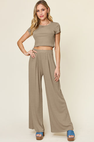 PREORDER Round Neck Top and Pants Set 3 Colors