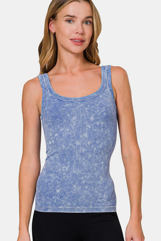 Ribbed Scoop Neck Tank