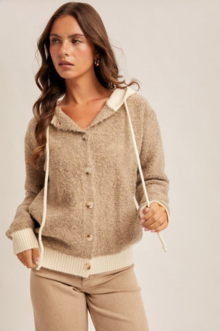 I Need A Minute Hood Cardigan