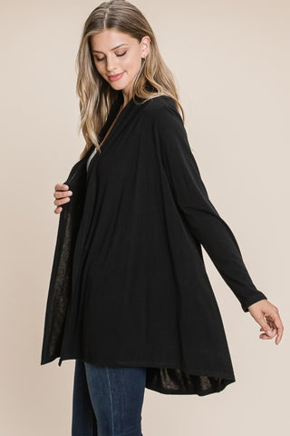 Open Front Long Sleeve Cardigan