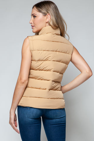 Zip Up Turtleneck Vest with Pockets