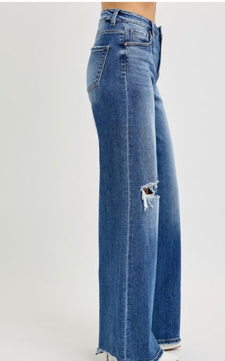 Risen Camila Tummy Control Knee Distress 2 colors