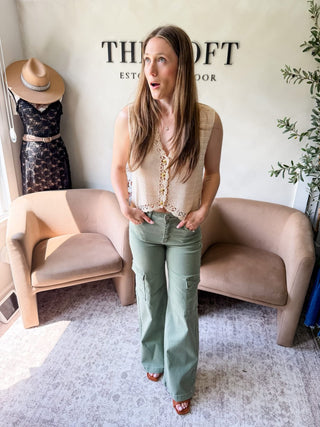 Carly Crochet Knit Vest