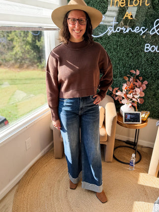 Throwing Kisses Oversized Crop Sweater 3 Colors