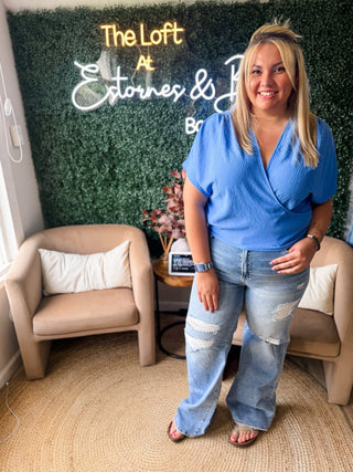 Risen Mia Distressed Wide Leg