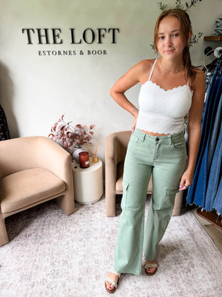 Risen Annie High Rise Cargo Jeans