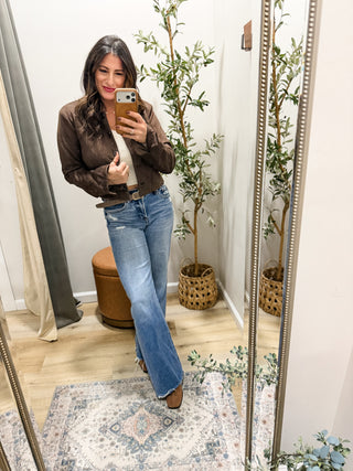 Feeling It Suede Jacket 2 Colors