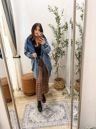 Vintage Washed Denim Tie Jacket