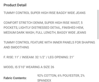 Lovervet Penelope Baggy Wide Leg *Tummy Control*