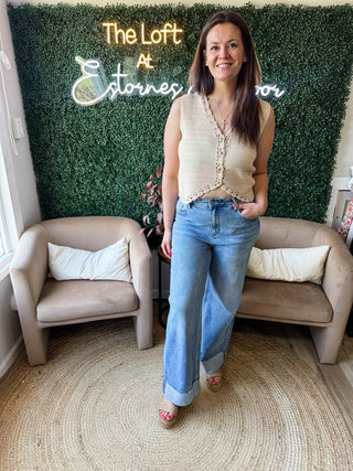 Anniewear 90s Cuffed High Rise Jeans