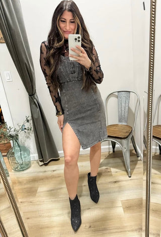 Mesh Mock Neck Overlay Layering Tops 4 Colors