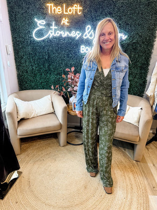 Hard To Change Floral Tie Jumpsuit