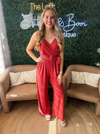 Walk Me Home Tie Jumpsuit