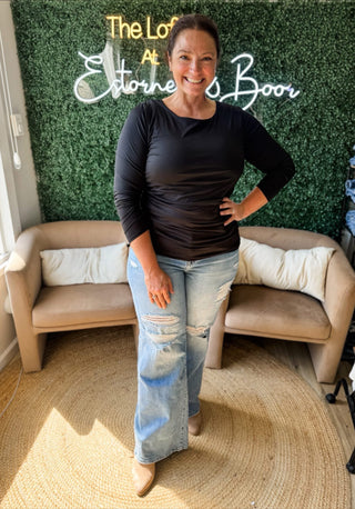 Risen Mia Distressed Wide Leg