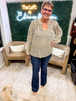 Cause A Scene Striped Blouse