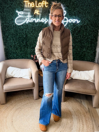 Risen Camila Tummy Control Knee Distress 2 colors