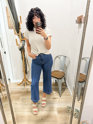 Heather Twist Bottom Knit Top