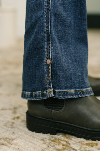 Judy Blue Casey Mid Rise Bootcut with Cell Phone Back Pocket & Slit