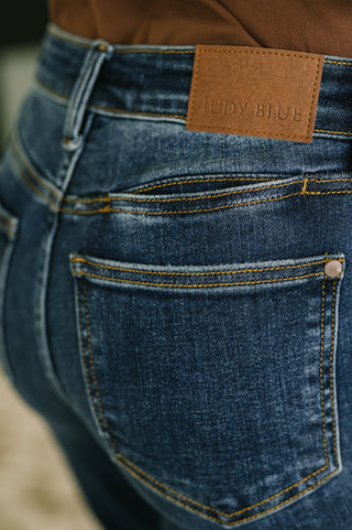 Judy Blue Casey Mid Rise Bootcut with Cell Phone Back Pocket & Slit