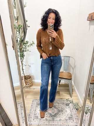 Love For Me Tie Front Cardigan