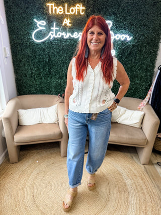 Risen Brenda Crop Barrel Jeans