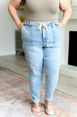 JUDY BLUE Cooper High Rise Vintage Denim Jogger