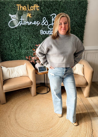 Throwing Kisses Oversized Crop Sweater 3 Colors