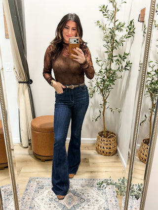 Mesh Mock Neck Overlay Layering Tops 4 Colors