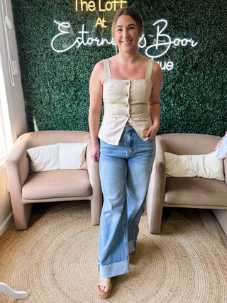 Anniewear 90s Cuffed High Rise Jeans