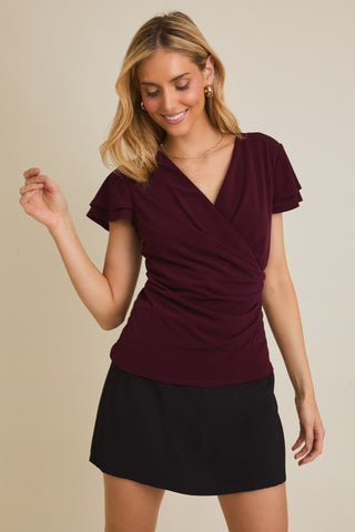 Glass Of Vino Shirred Top