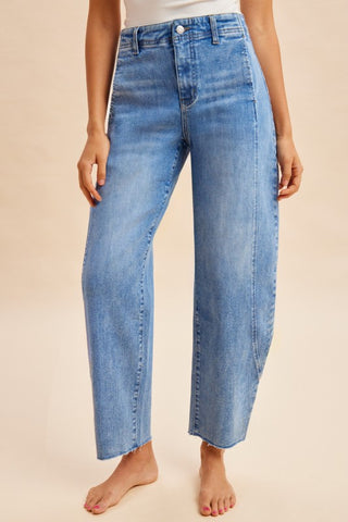 Anniewear COMFY TUMMY CONTROL STRETCH BARREL LEG TAPERED JEANS