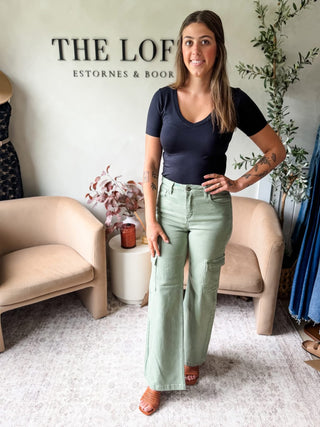 Risen Annie High Rise Cargo Jeans