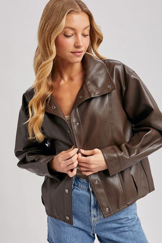 Love All The Time Faux Leather Jacket