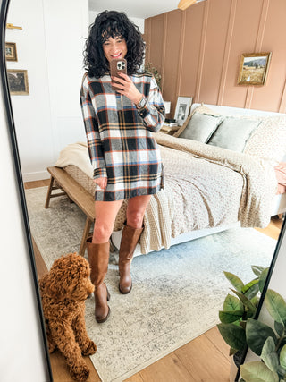 Make it Right Plaid Shirt Dress