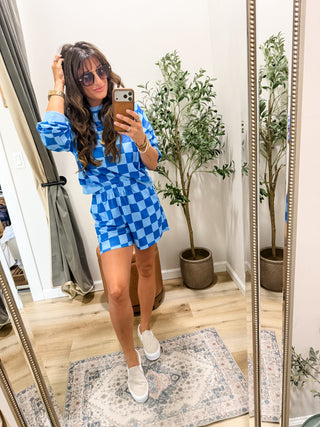 It girl Plaid Checkered Two Piece Set