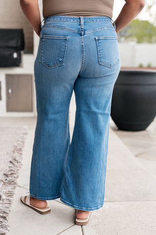 JUDY Blue Hayes High Rise Wide Leg Crop Jeans