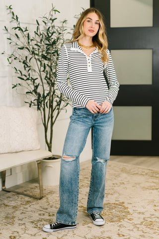 I Know What I Want Long Sleeve Henley Top