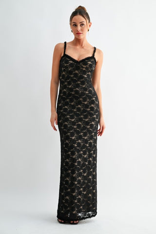 Little Lace Details Floral Dress