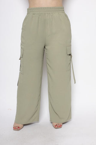 High Waisted Cargo Pants 2 Colors